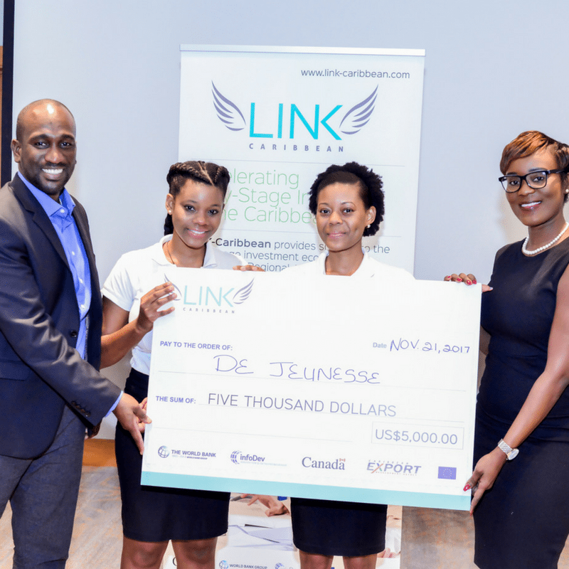 Thumnail image for De Jeunesse Bath and Body Products wins top $5,000 USD prize at LINK-Caribbean Pitch Competition